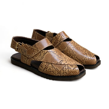 Handmade Musroon Embosed Peshawari Chapal-On607