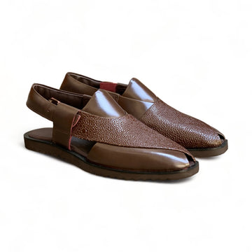 Handmade Half Embosed Peshawari Chapal-On612