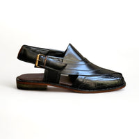 Handmade Croc Black Peshawari Chapal-On614